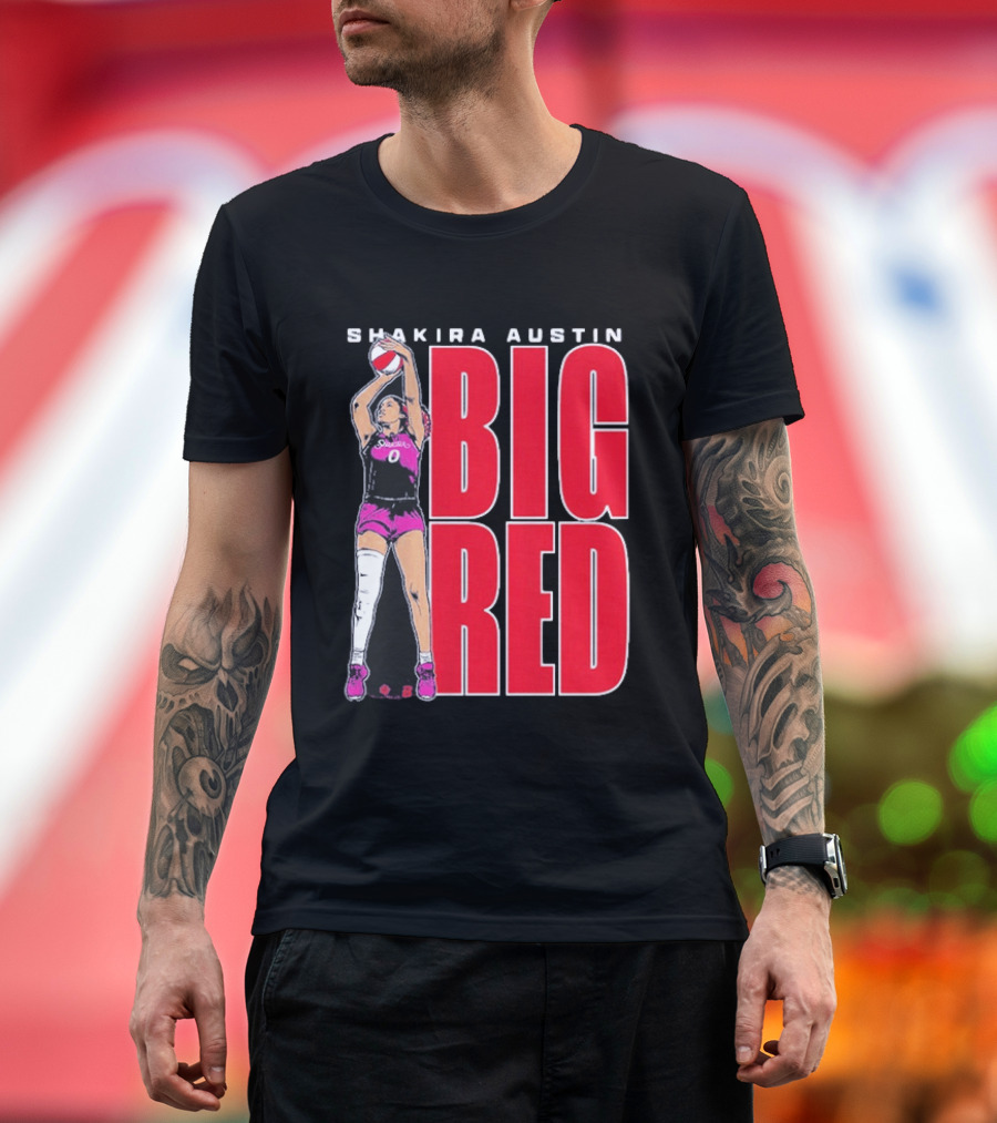 Shakira Austin Big Red Basketball Player T-Shirt