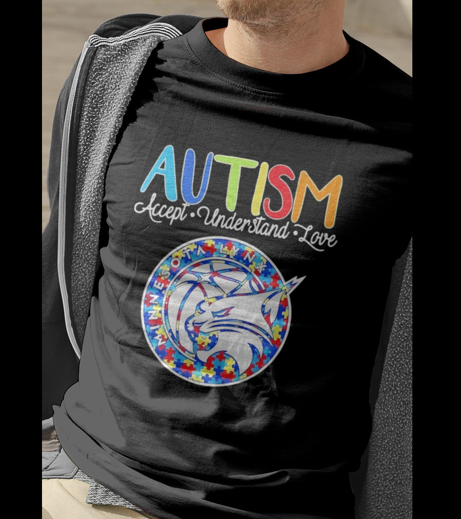 Minnesota Lynx Autism Accept Understand Love 2026 T-Shirt