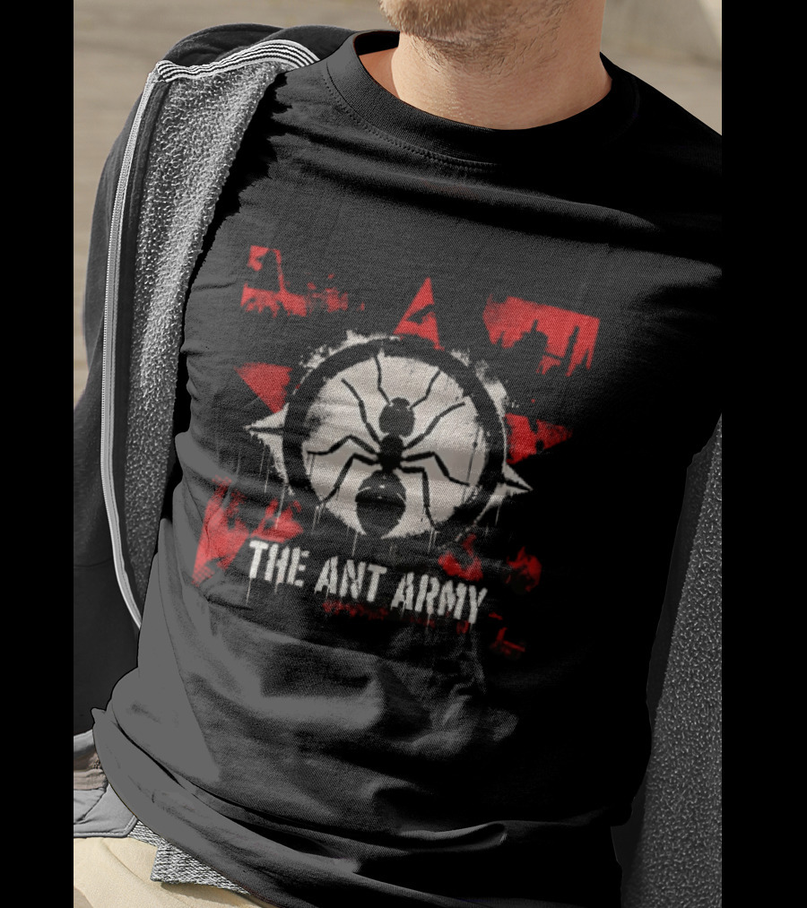 The Ant Army Red Star Grunge T-Shirt