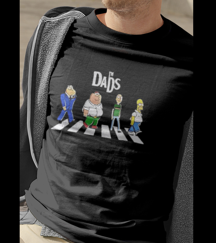 Dads Stan Smith Peter Griffin Jerry Smith Homer Simpson Abbey Road T-Shirt