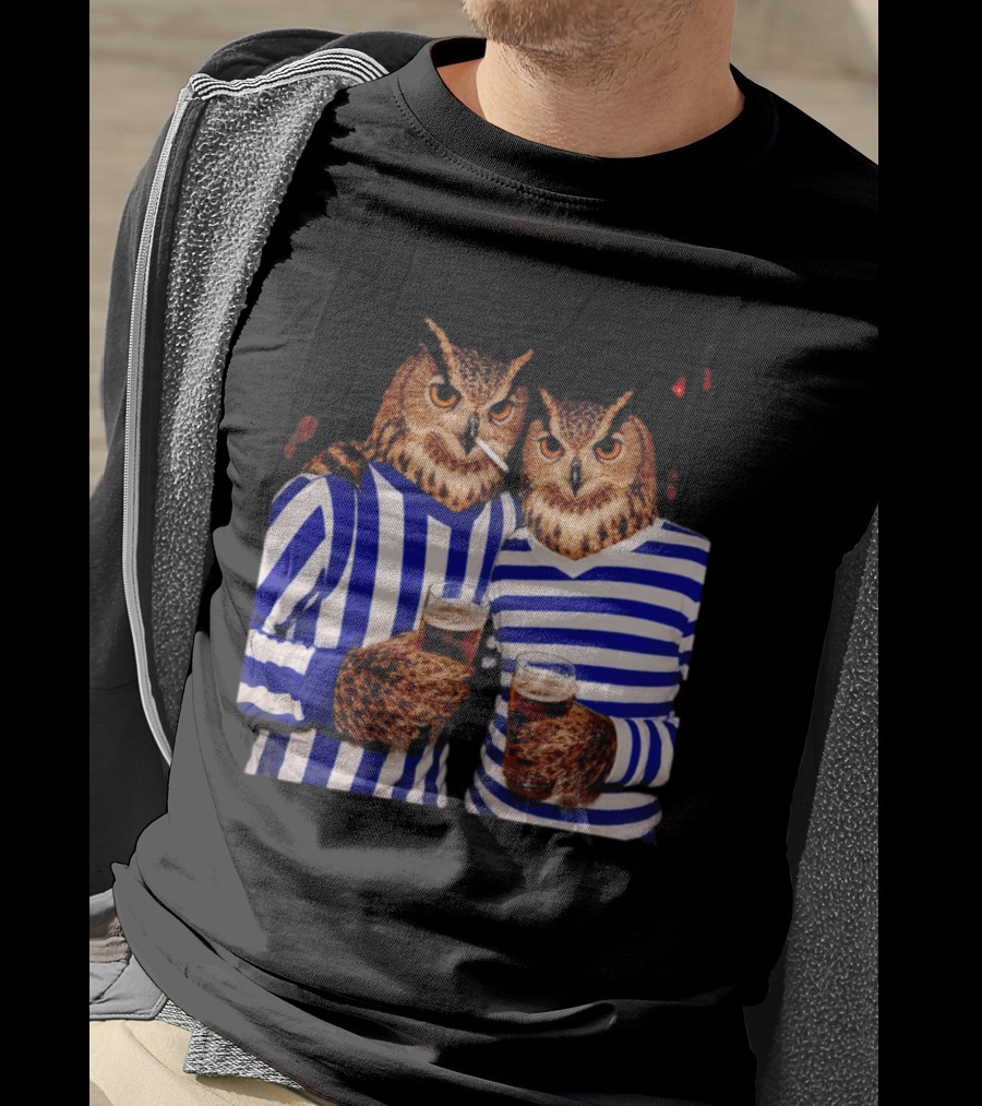 The Owls Night Out Classic Football Smoking Beer Party T-Shirt