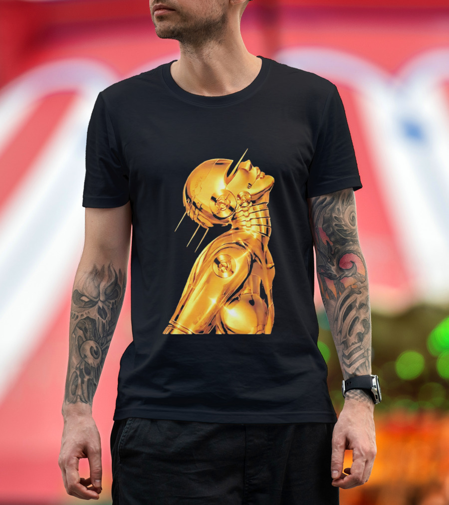 The Weeknd Echoes Of Silence Golden Futuristic Robot T-Shirt