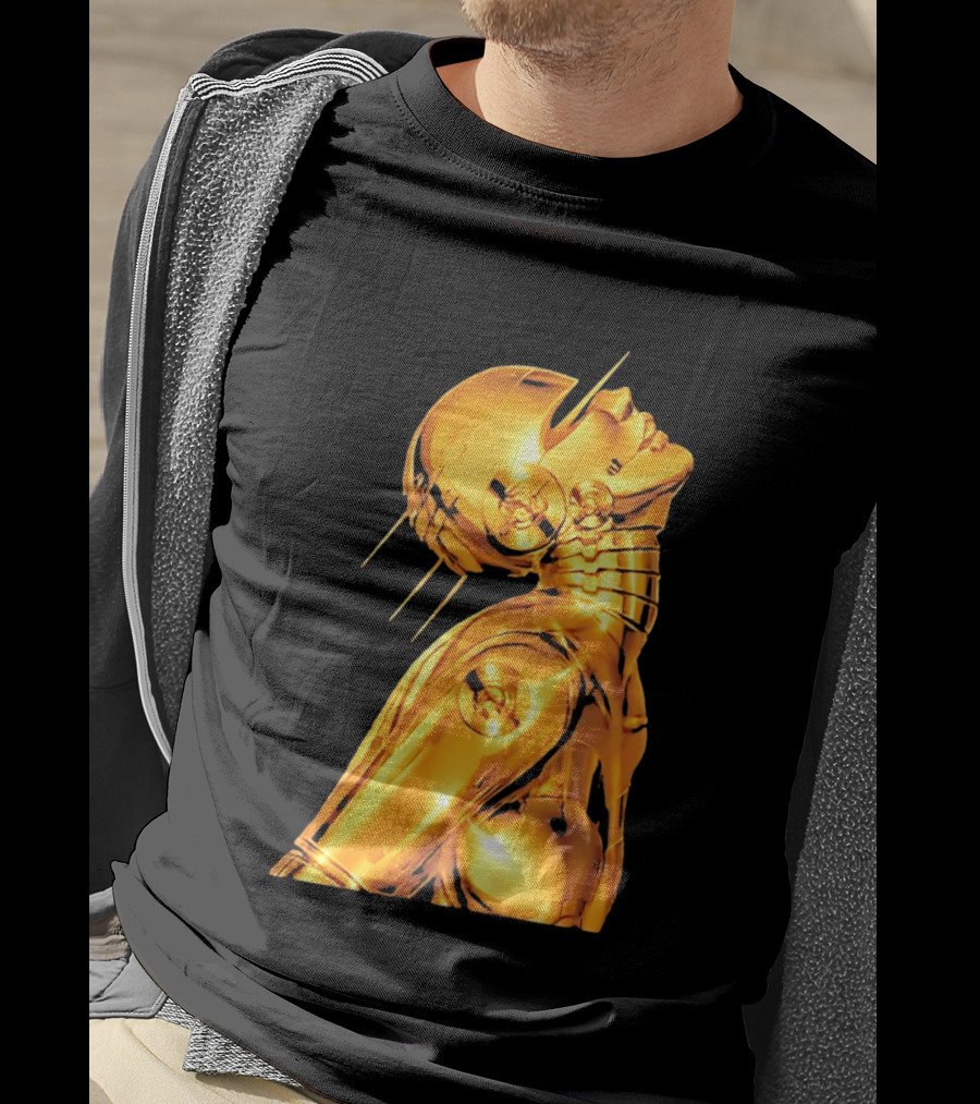 The Weeknd Echoes Of Silence Golden Futuristic Robot T-Shirt