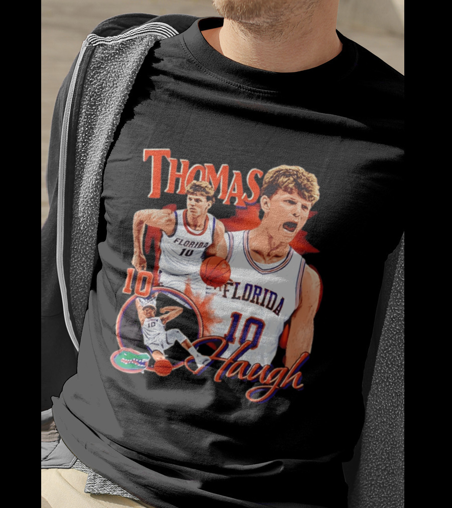 Thomas Haugh Florida Gators Basketball 10 NCAA Player T-Shirt