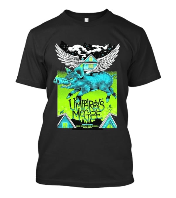Umphrey's McGee Winged Pig Summer Tour 2026 Iowa City Des Moines Yuba T-Shirt