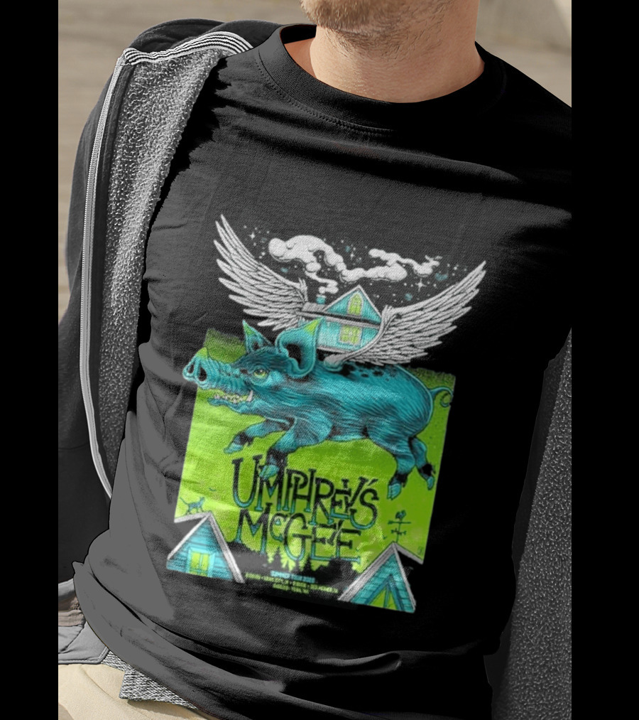 Umphrey's McGee Winged Pig Summer Tour 2026 Iowa City Des Moines Yuba T-Shirt