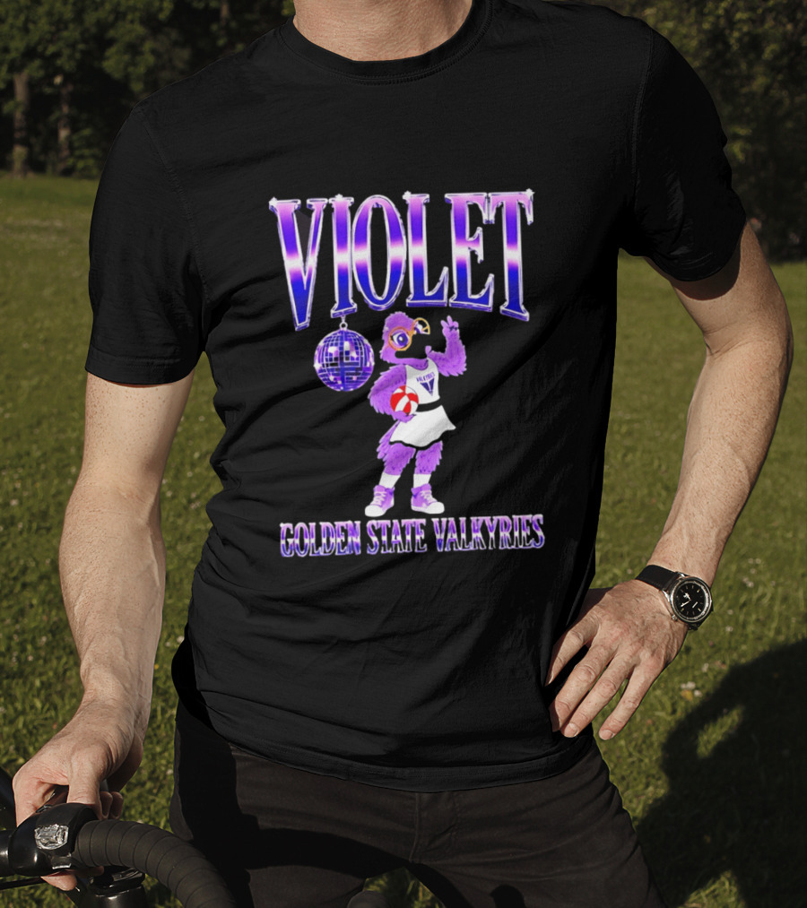 Violet Disco Golden State Valkyries Volleyball T-Shirt