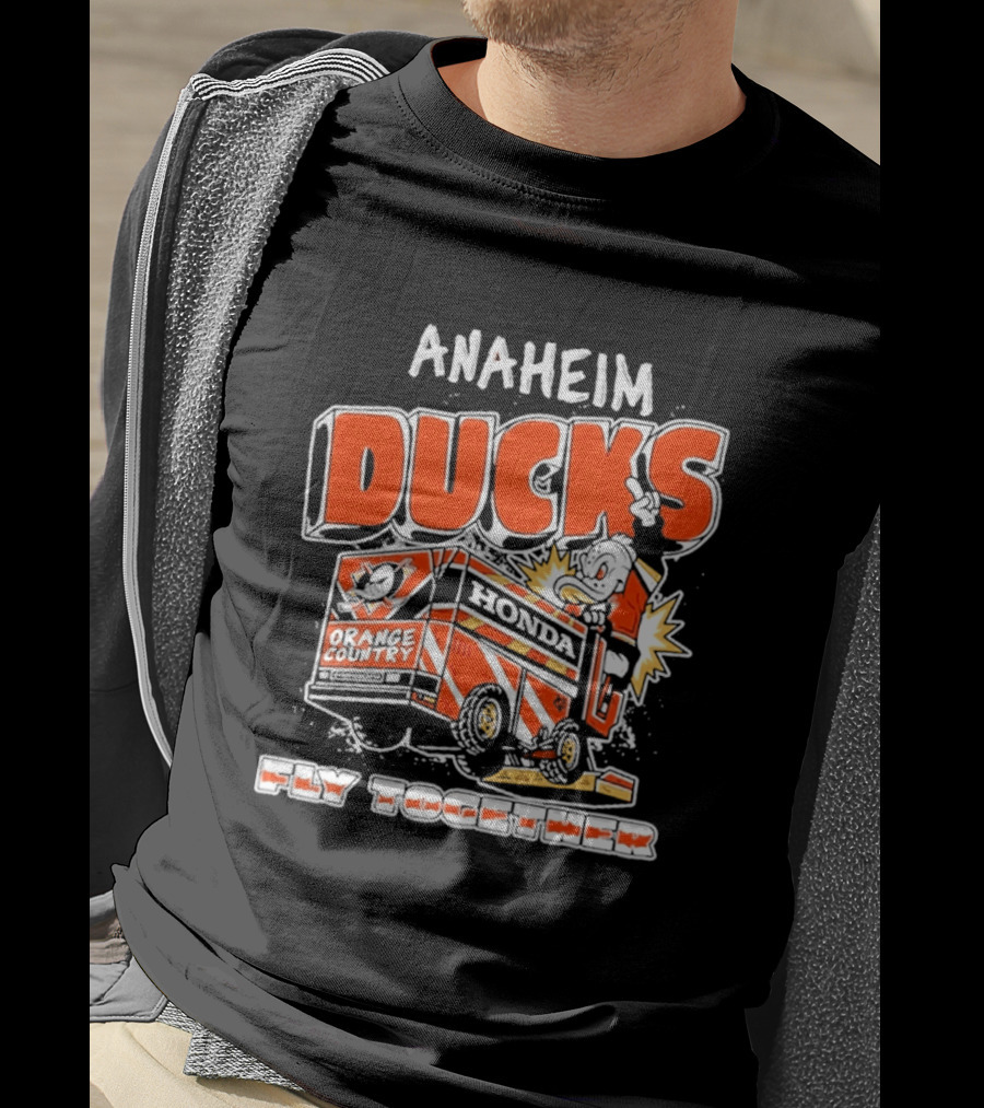 Anaheim Ducks Orange County Honda Fly Together T-Shirt