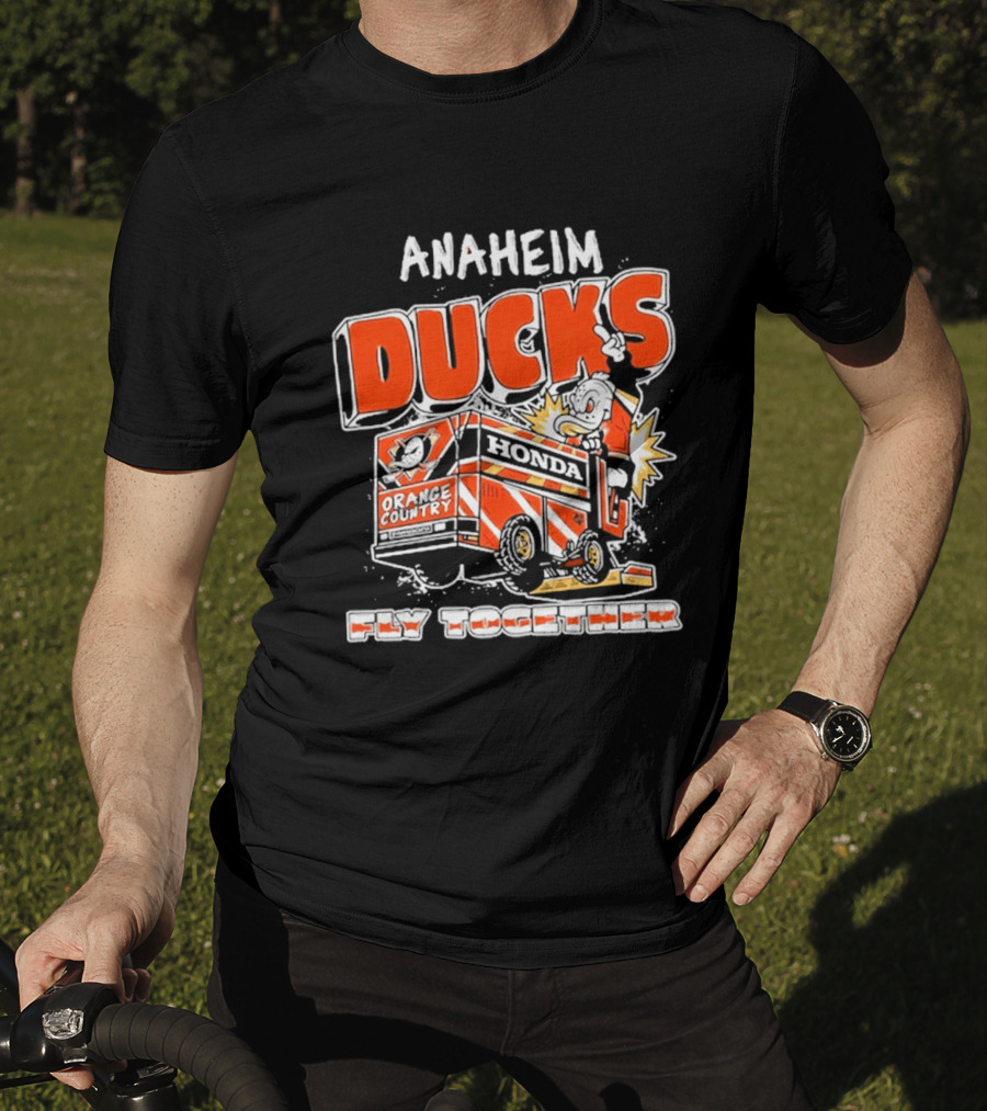 Anaheim Ducks Orange County Honda Fly Together T-Shirt