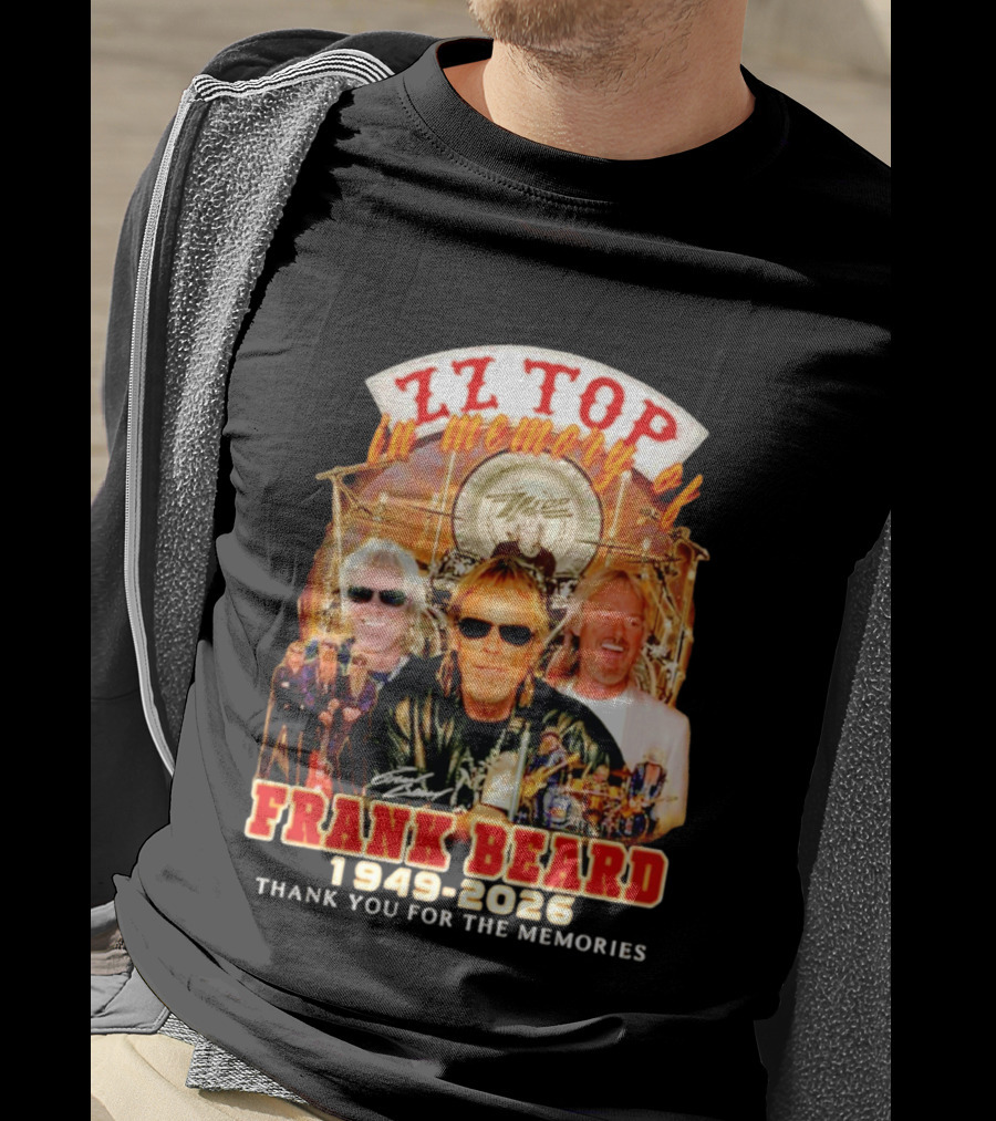 ZZ Top Frank Beard 1949 2026 In Memory Thank You For The Memories T-Shirt