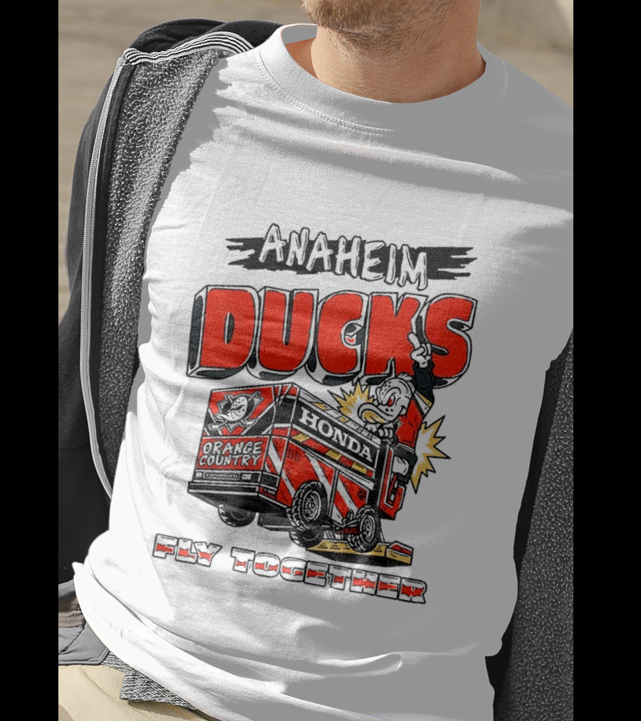 Anaheim Ducks Hockey Create Culture Honda Fly Together T-Shirt