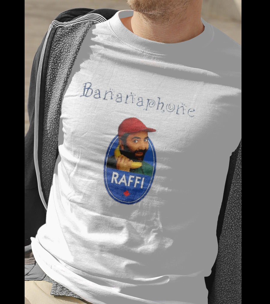 Bananaphone Raffi Bearded Man With Yellow Banana And Red Cap T-Shirt