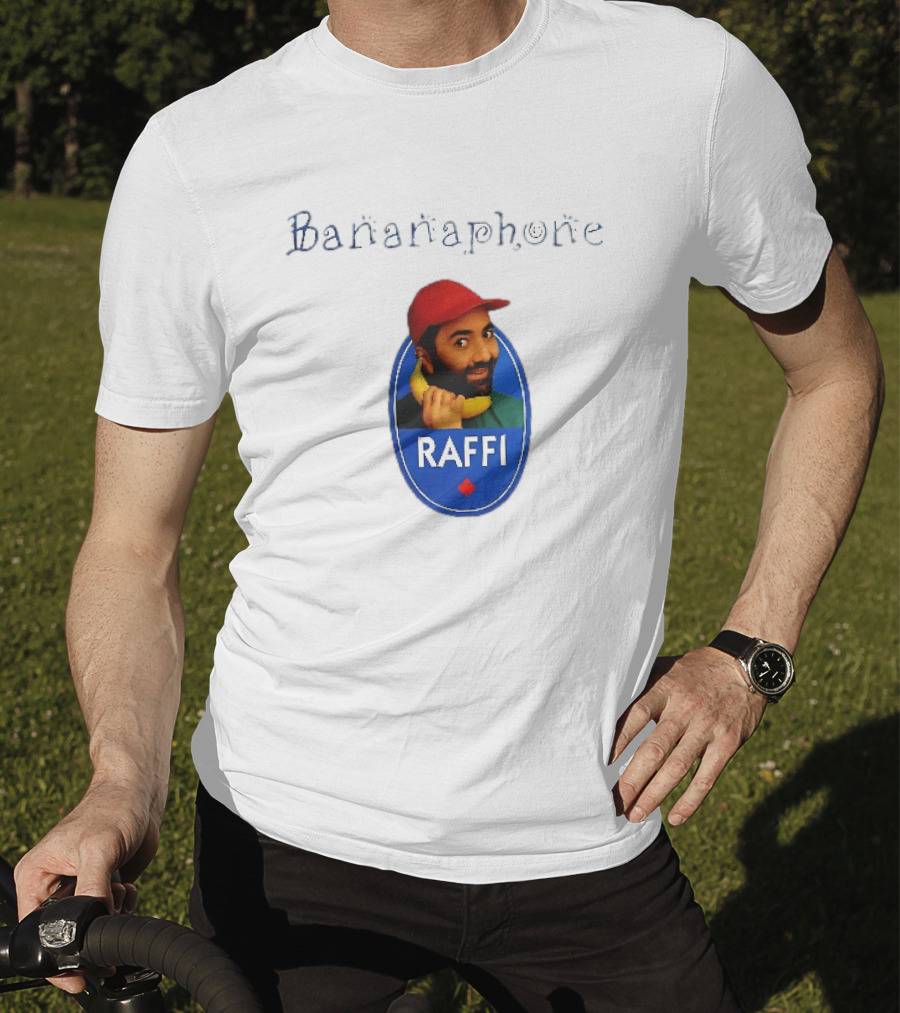 Bananaphone Raffi Bearded Man With Yellow Banana And Red Cap T-Shirt