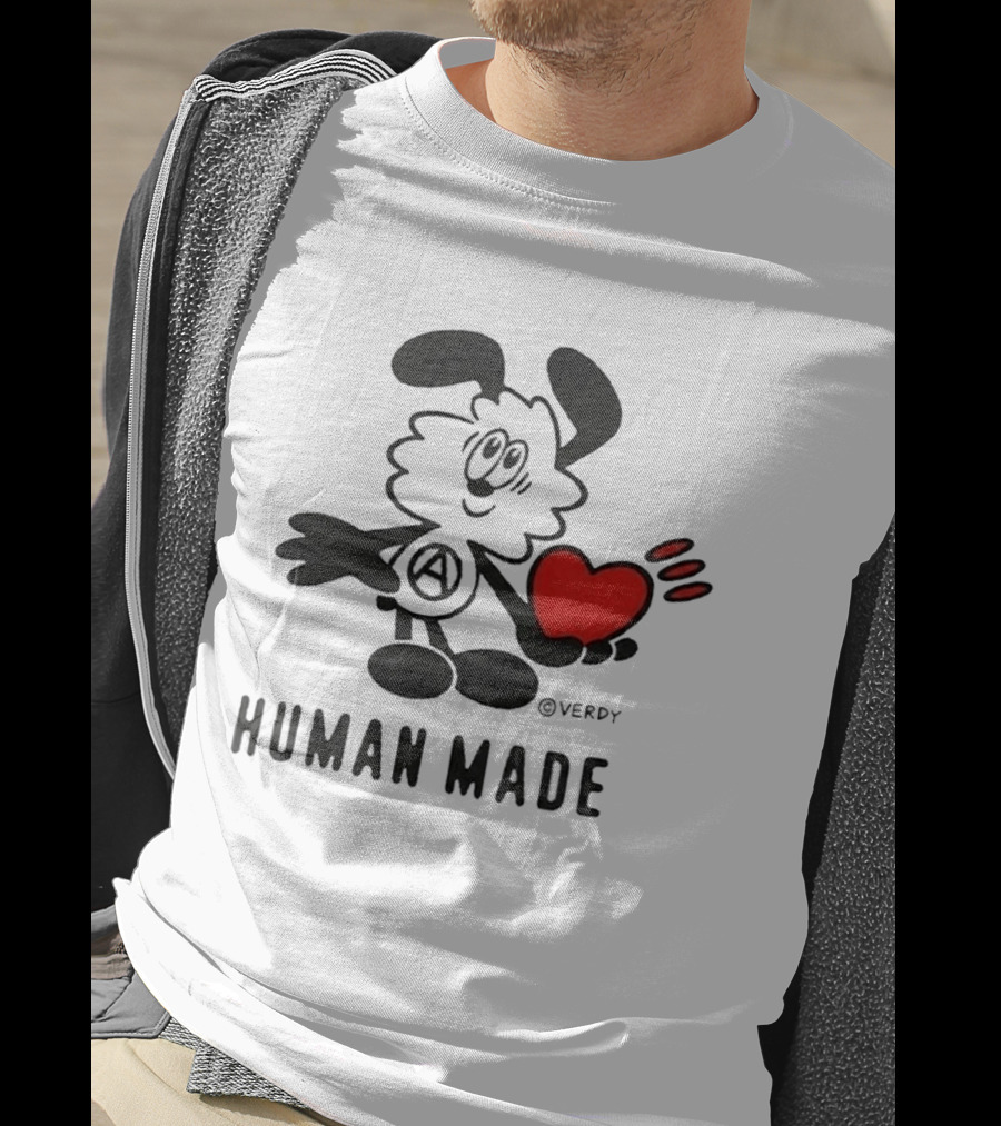 HUMAN MADE X VERDY BTS JHope Heart Character In Toronto T-Shirt