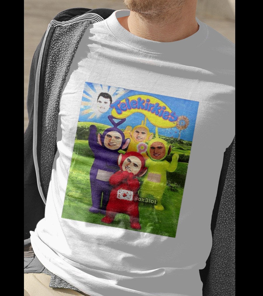 Charlie Kirk Telekirkies Meme Teletubbies Parody Face Swap T-Shirt