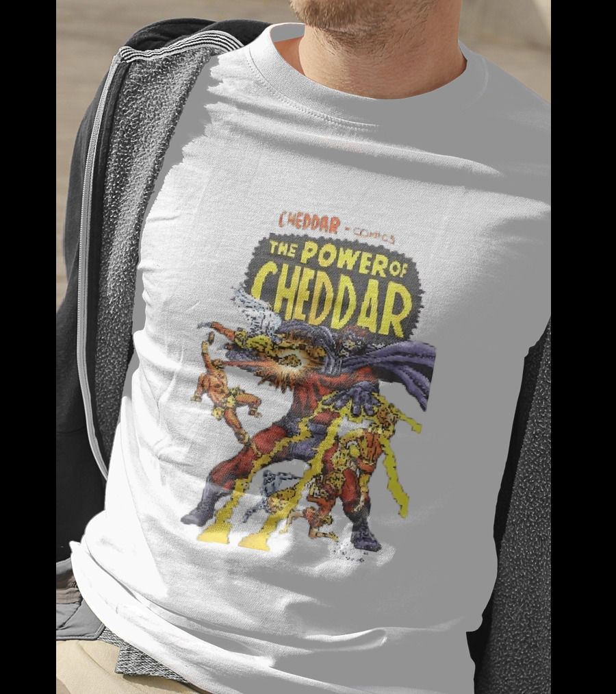 Cheddar Comics The Power Of Cheddar X Men Parody Superhero T-Shirt