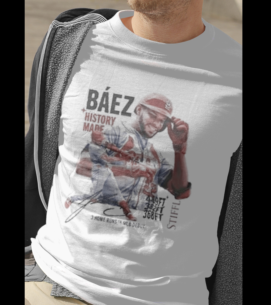 Báez History Made 449 Ft 382 Ft 368 Ft St Louis Slugger Scene T-Shirt