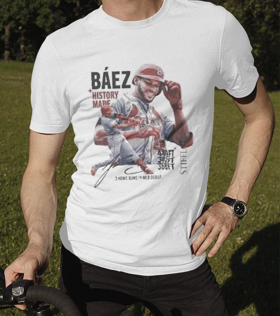 Báez History Made 449 Ft 382 Ft 368 Ft St Louis Slugger Scene T-Shirt