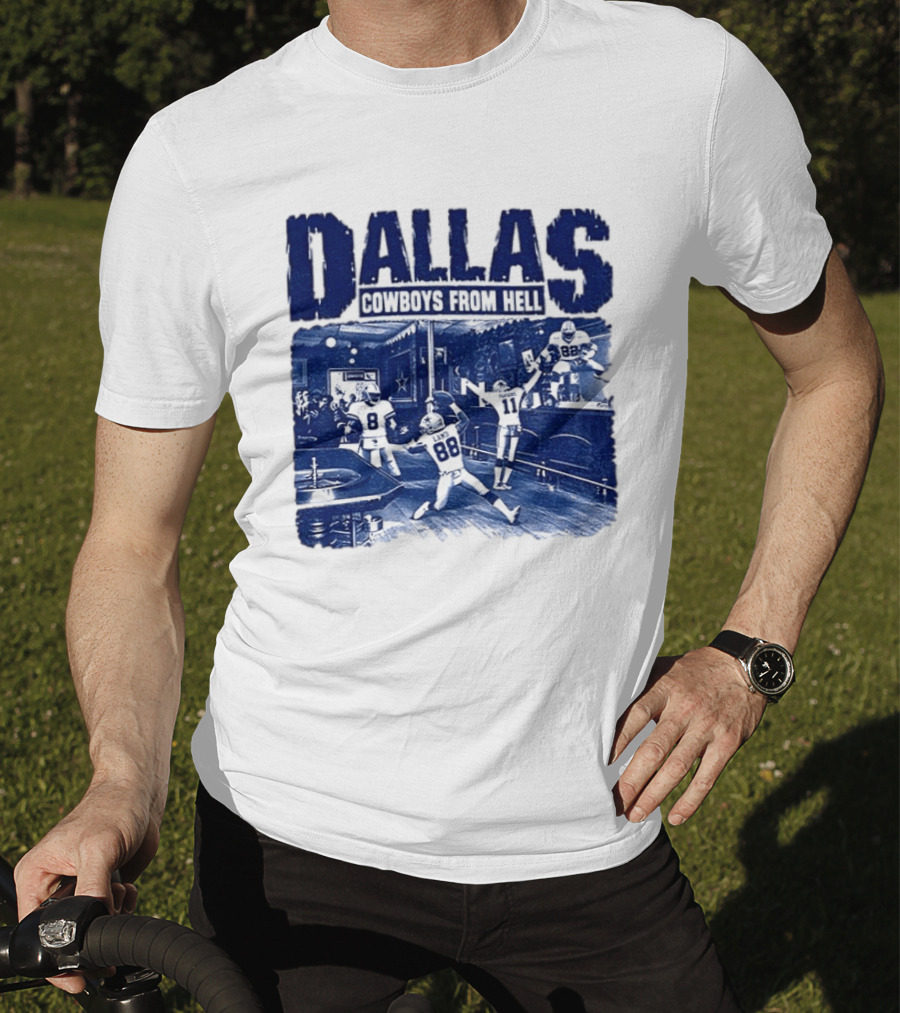 Dallas Cowboys From Hell Football Bar Scene T-Shirt