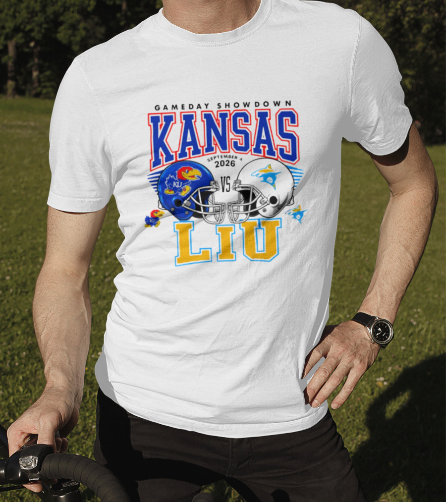Kansas Vs LIU Gameday Showdown September 2026 T-Shirt