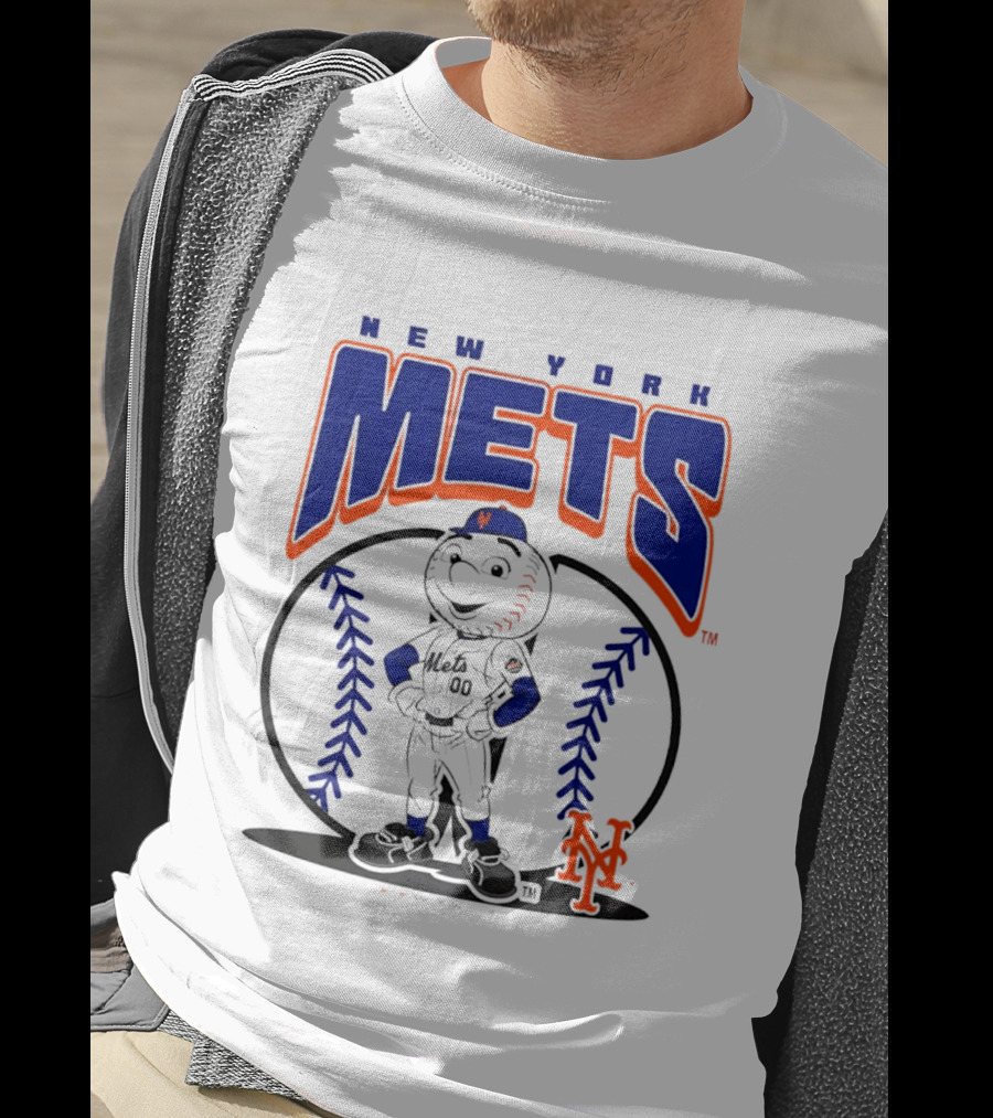 New York Mets Mr. Met Baseball 2026 Mania MLB Team Spirit T-Shirt