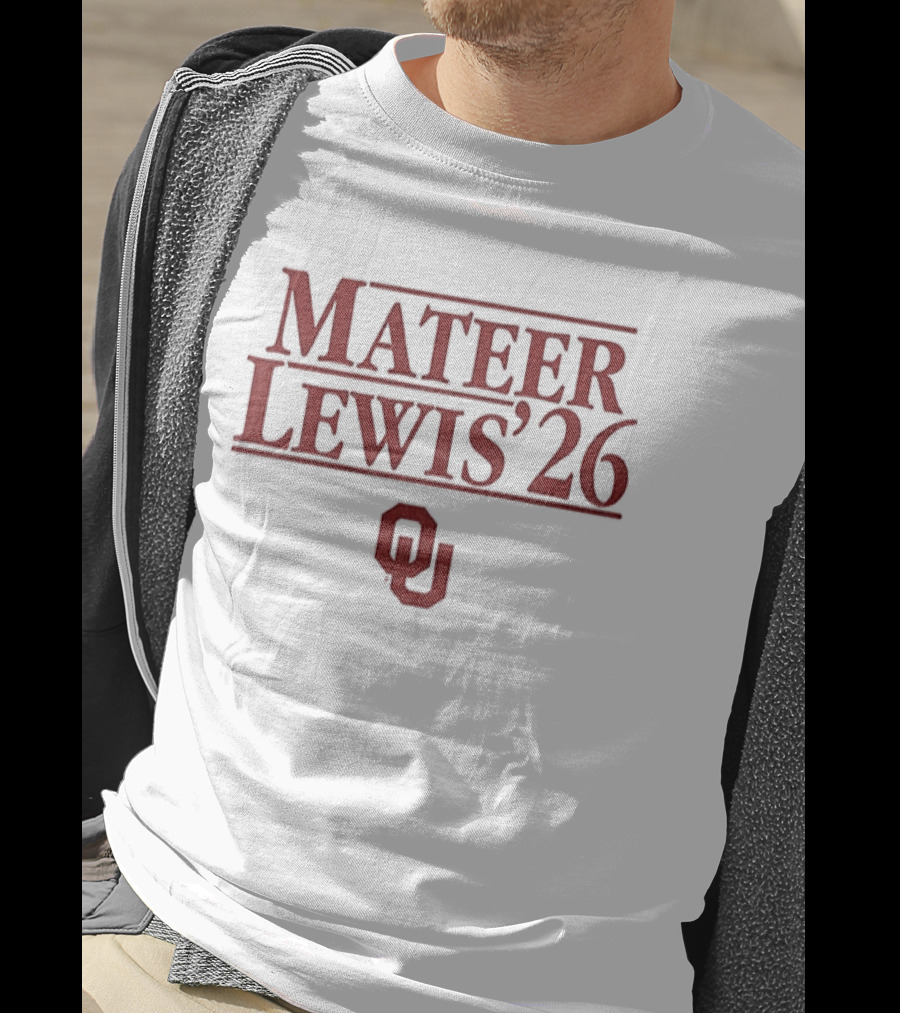 Mateer Lewis '26 OU Oklahoma Football T-Shirt