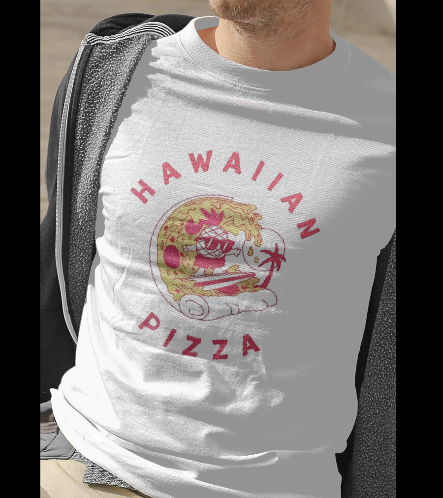 Hawaiian Pizza Surfing Pineapple Fun Adventure T-Shirt