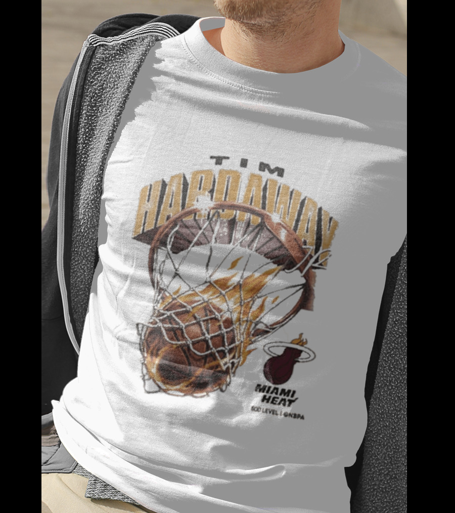 Tim Hardaway Miami Heat Basketball Flames Collier County T-Shirt