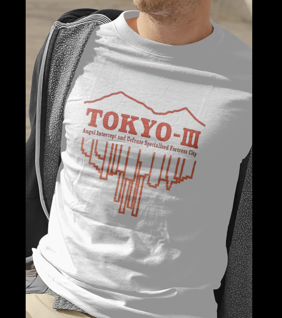 Tokyo Iii Angel Intercept Defense Specialized Fortress City Inverted Skyline T-Shirt