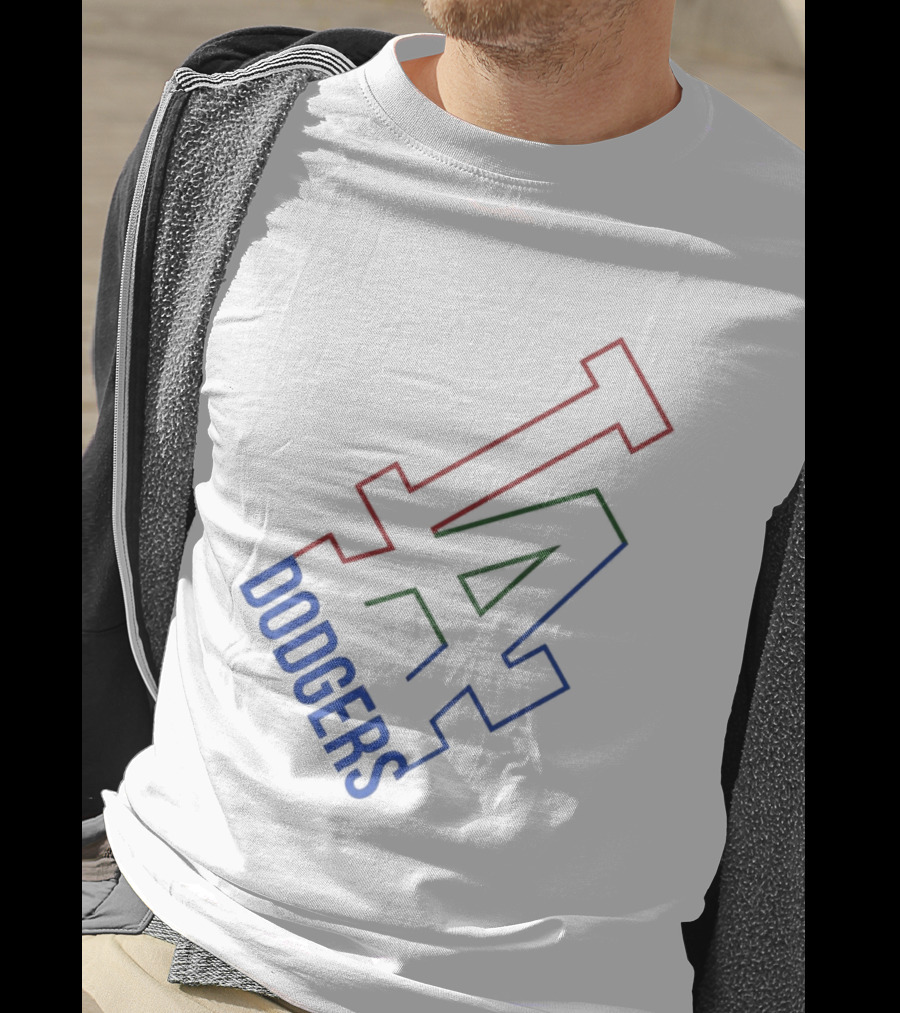 Los Angeles Dodgers White Collar LA T-Shirt