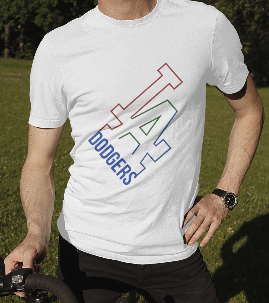 Los Angeles Dodgers White Collar LA T-Shirt