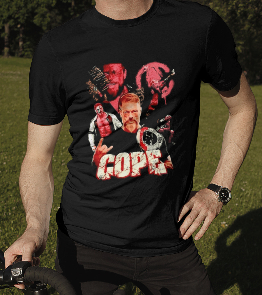 Adam Copeland Wrestling Pose Cope AEW Iconic Red T-Shirt