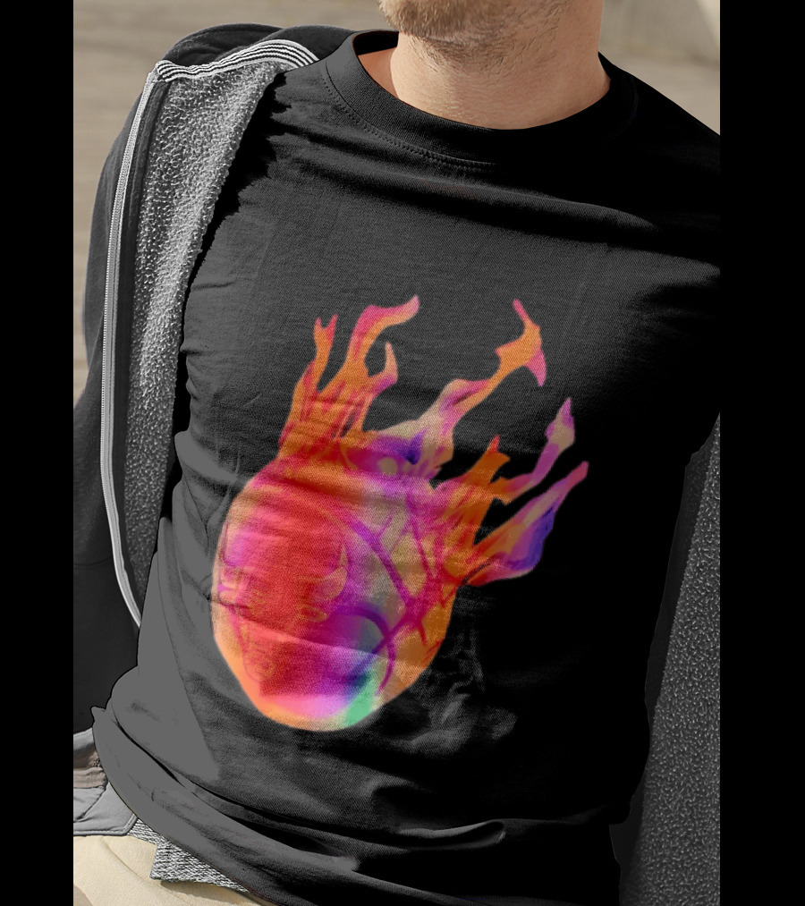 Chicago Bulls NBA Basketball Flaming Fireball NBA Fans Merchandise T-Shirt