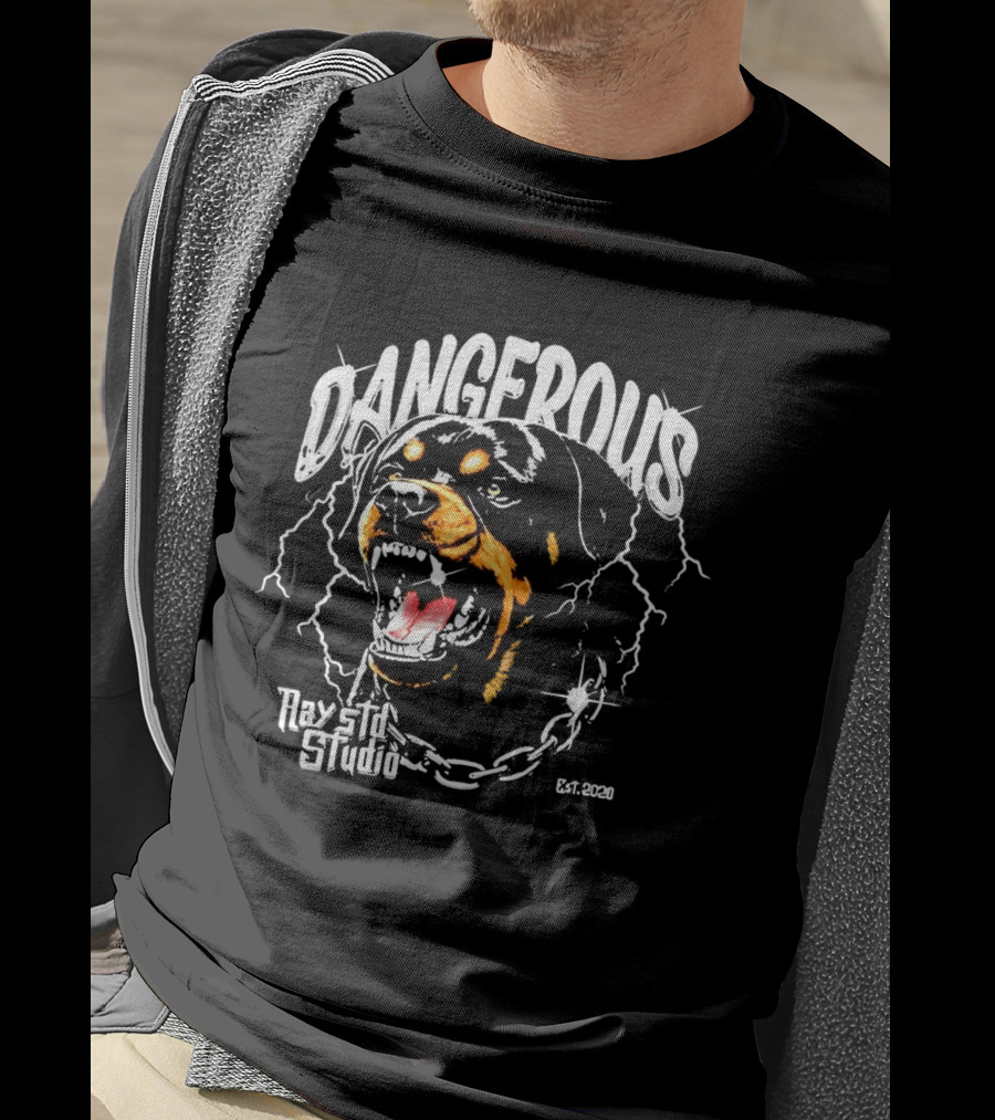 Dangerous Rottweiler Ray Etl Studio Est 2026 T-Shirt
