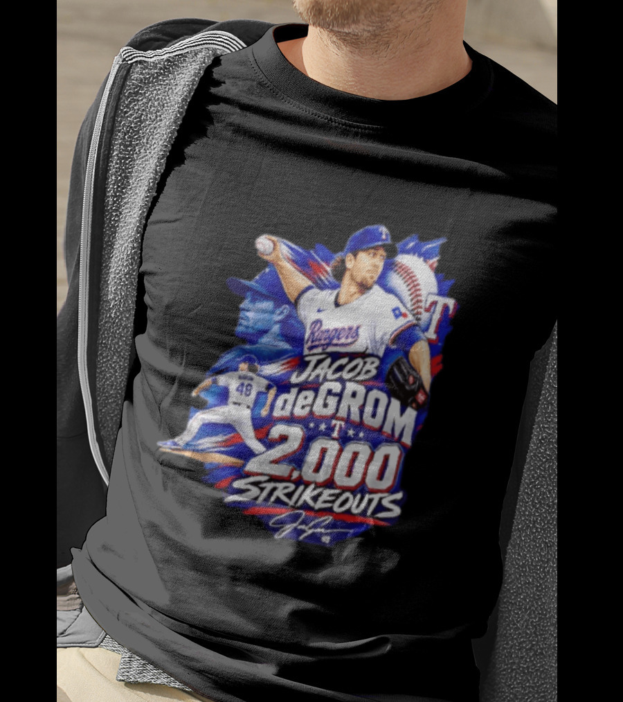 Jacob DeGrom 2 000 Career Strikeouts History Made T-Shirt