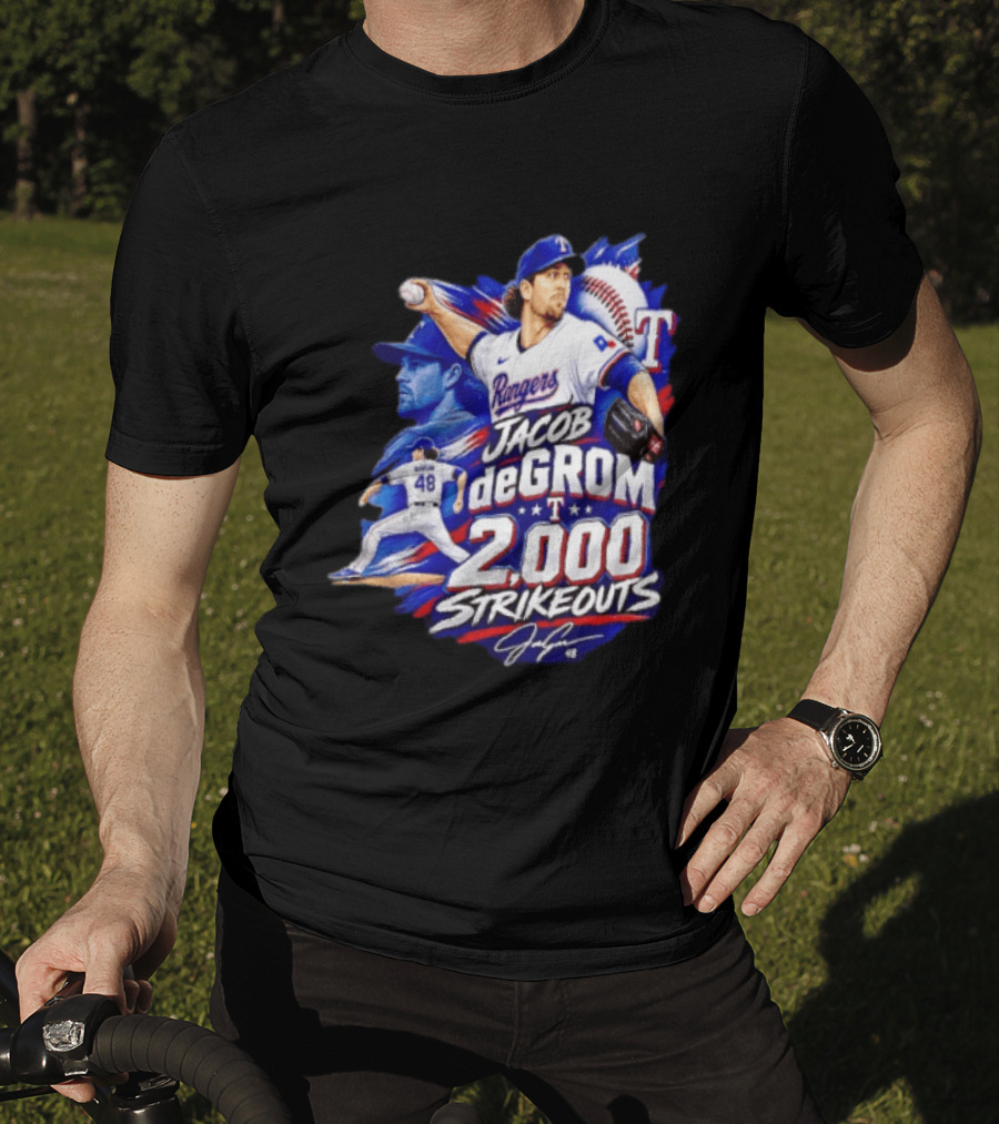 Jacob DeGrom 2 000 Career Strikeouts History Made T-Shirt