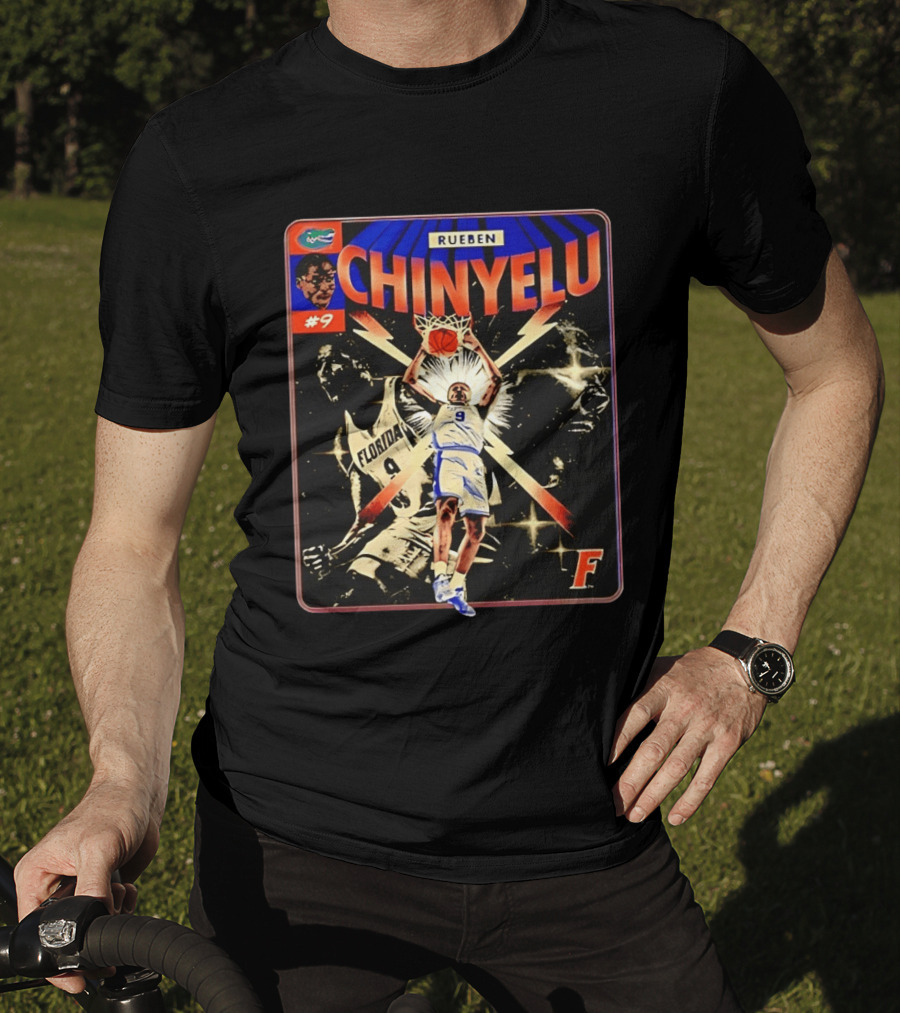 Rueben Chinyelu Florida Gators Basketball #9 NCAA Slam Dunk Star T-Shirt