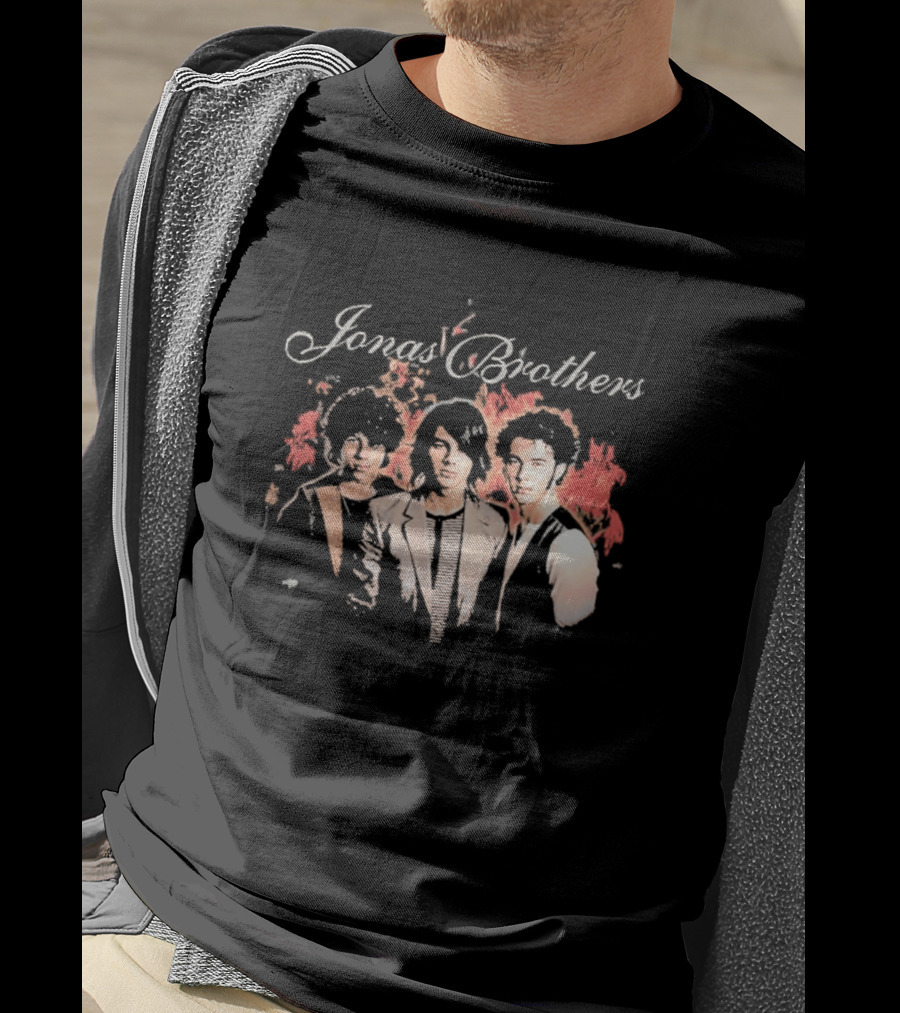 Jonas Brothers Burning Up All Over Again Tour 2026 Throwback Photo T-Shirt