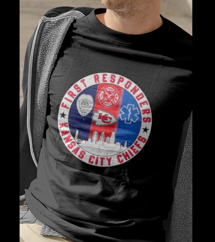 Kansas City Chiefs First Responders 9.11 Never Forget T-Shirt