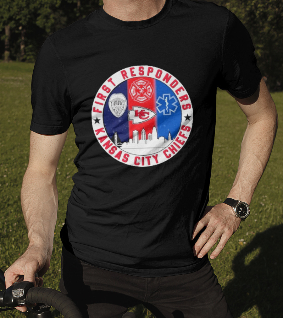 Kansas City Chiefs First Responders 9.11 Never Forget T-Shirt