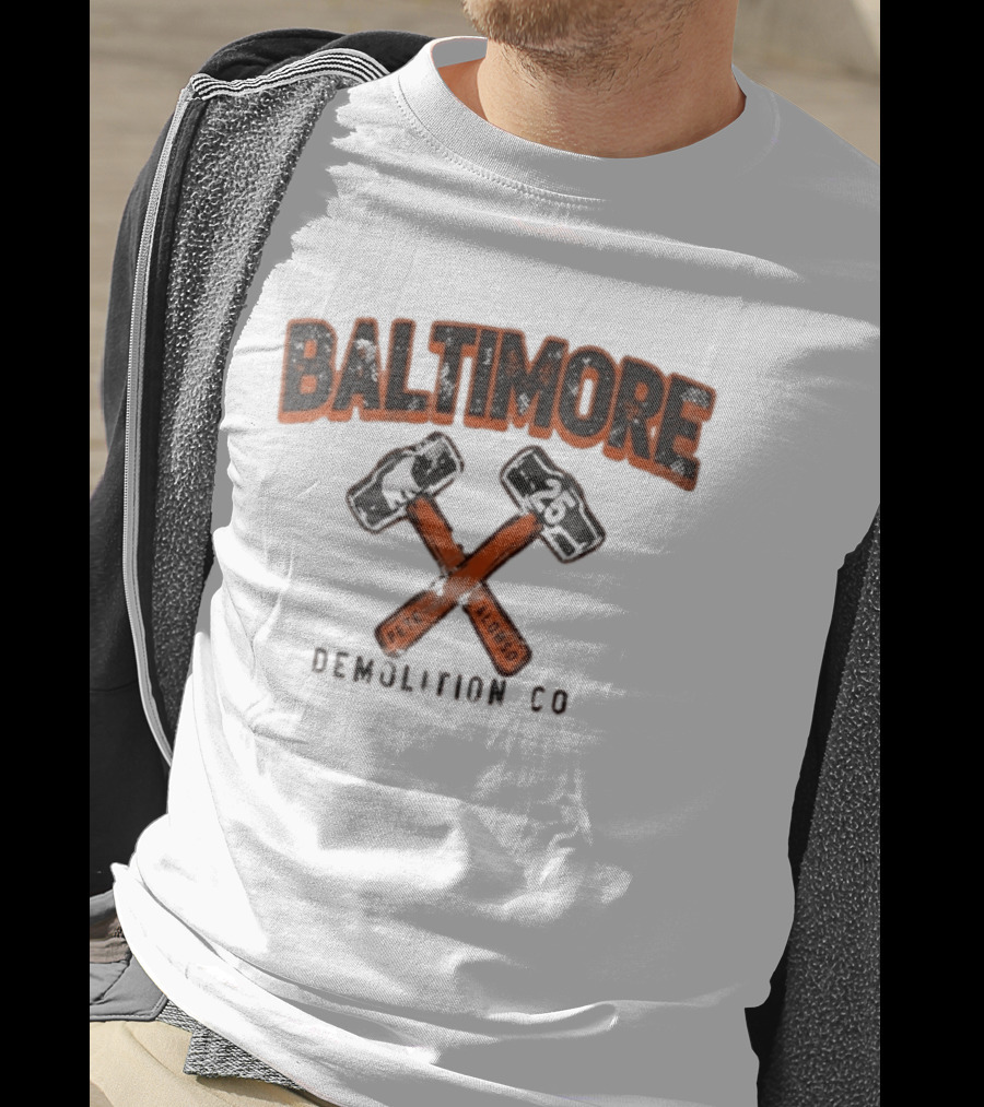 Baltimore Demolition Co Pete Alonso 25 Crossed Hammers Bear T-Shirt