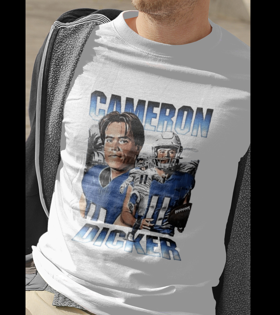Cameron Dicker Football Palm Trees Player Portraits Kicking Bootleg T-Shirt
