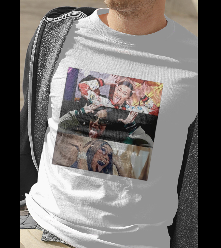 Cardi B Fun Iconic Expressions Collage T-Shirt