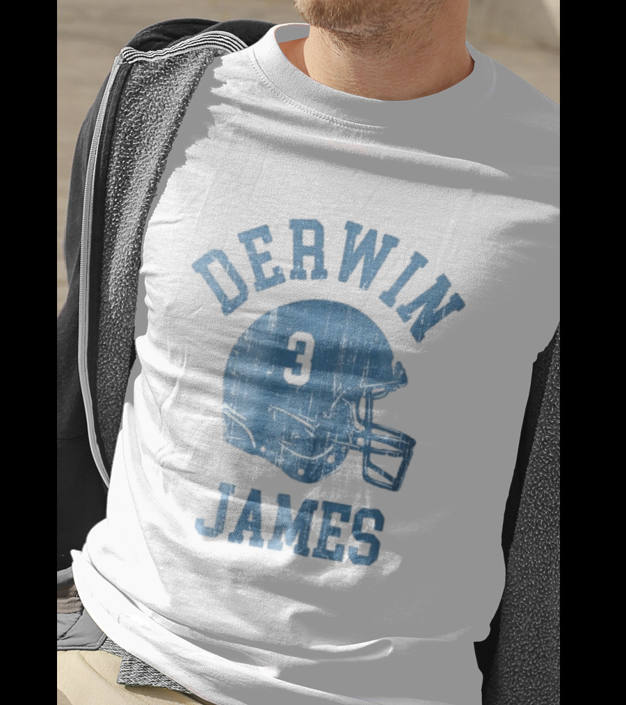 Derwin James Number 3 Distressed American Football Helmet T-Shirt