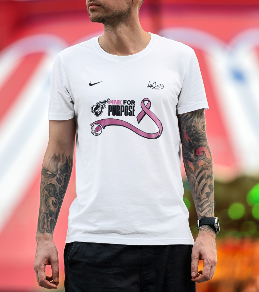 Nike LaCroix Indiana Fever Pink Ribbon Pink For Purpose T-Shirt