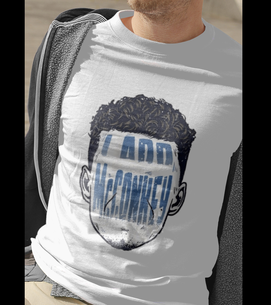 Ladd McConkey Curly Hair Face T-Shirt