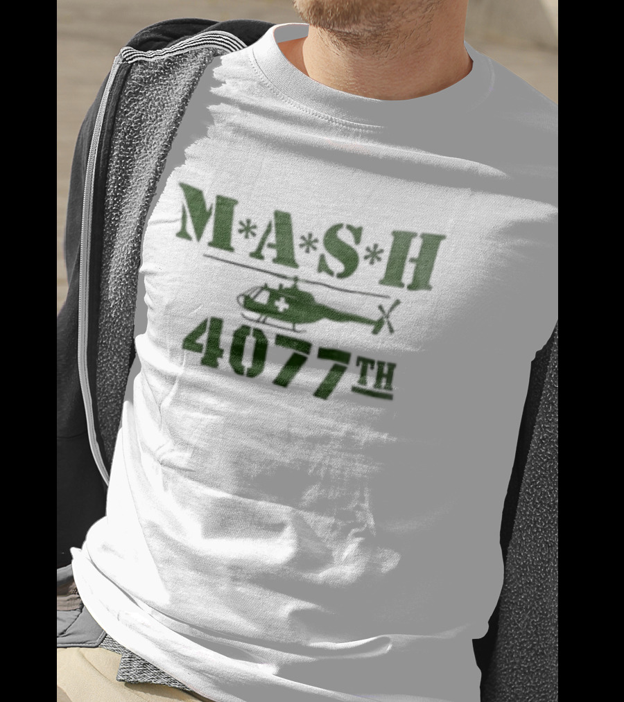 MASH 4077th Helicopter Classic TV Series Military T-Shirt