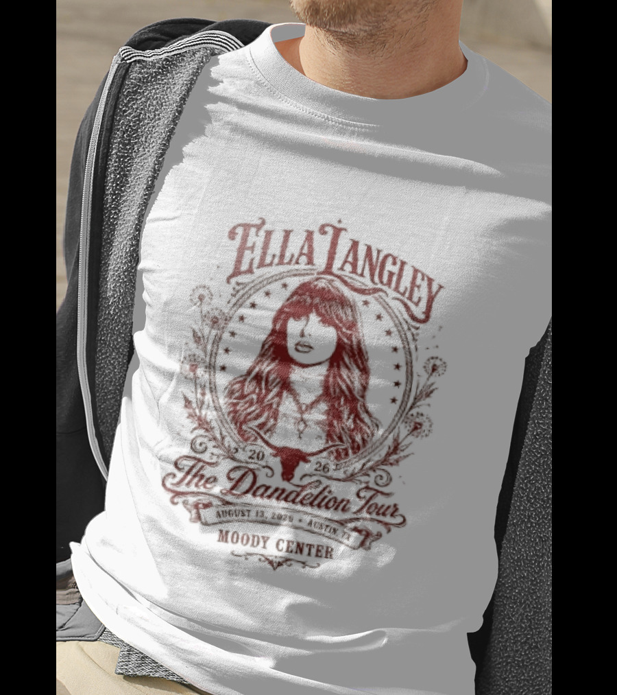 Ella Langley The Dandelion Tour August 13 2026 Austin Tx Moody Center T-Shirt