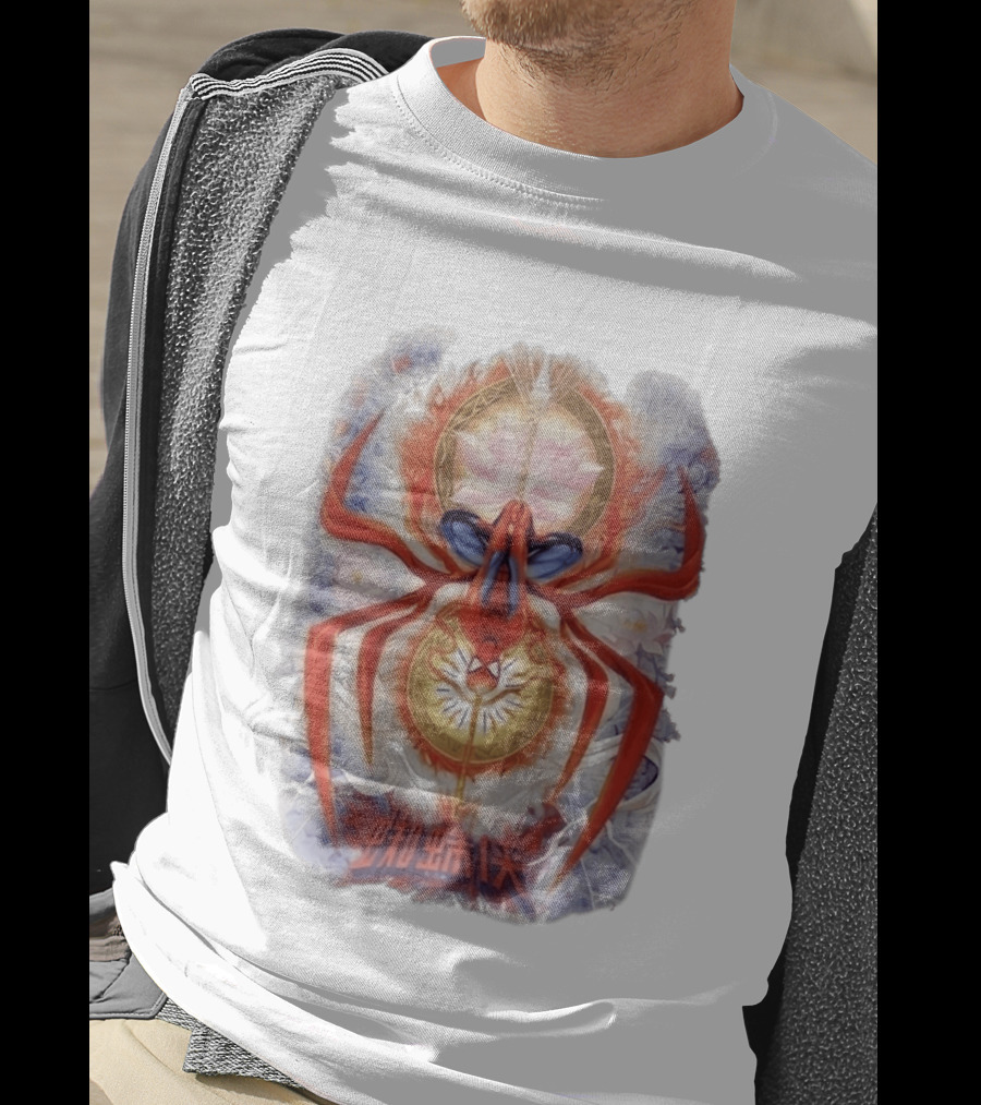 Spider Man Lotus Symbol Chinese Text Tom Holland Zendaya Reveal T-Shirt