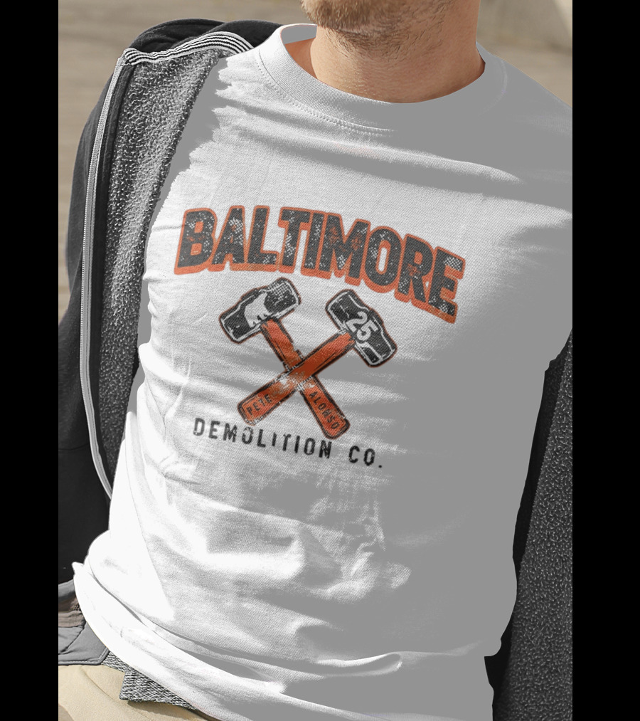 Baltimore Demolition Co. Pete Alonso 25 Orioles Baseball T-Shirt
